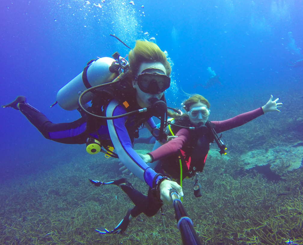 Curso open water diver selfie